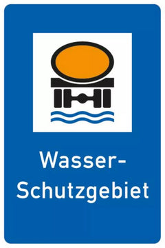 Verkehrszeichen VZ354 Wasserschutzgebiet - 630x420 2 mm RA2