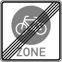 Verkehrszeichen 244.4 Ende einer Fahrradzone - 600x600 2 mm RA2