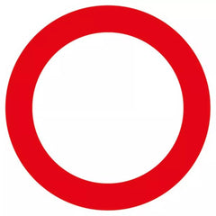 Verkehrszeichen VZ250 Verbot für Fahrzeuge aller Art - RD 600 2 mm RA1