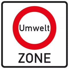 Verkehrszeichen 270.1 Beginn einer Verkehrsverbotszone zur Vermeidung schädlicher Luftverunreinigungen in einer Zone - 840x840 Randform RA2 Astifol