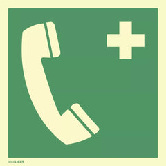Notruftelefon, Symbolschild, ISO 7010