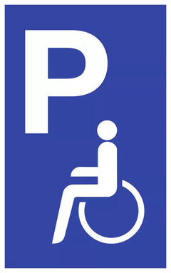 Parkplatzschild Parkplatz für Behinderte, Symbolschild