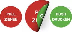 Piktogramm PULL ZIEHEN / PUSH DRÜCKEN (doppelseitig), Textschild