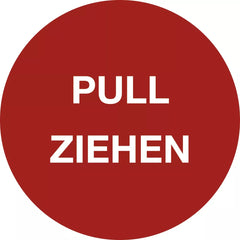 Piktogramm PULL ZIEHEN, Textschild