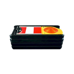 QuickFlash LED Typ 630 Führungslicht WL4 mit Fußplatte, Leuchtengehäuse gelb 1-seitig