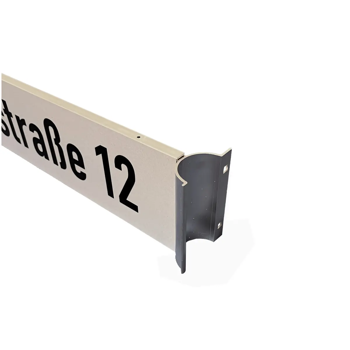 Alu-Schelle ø 76 mm für Straßennamenschilder Höhe 150 mm