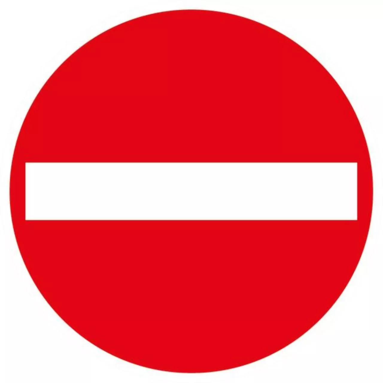Verkehrszeichen 267 Verbot der Einfahrt - RD 600 2 mm RA2
