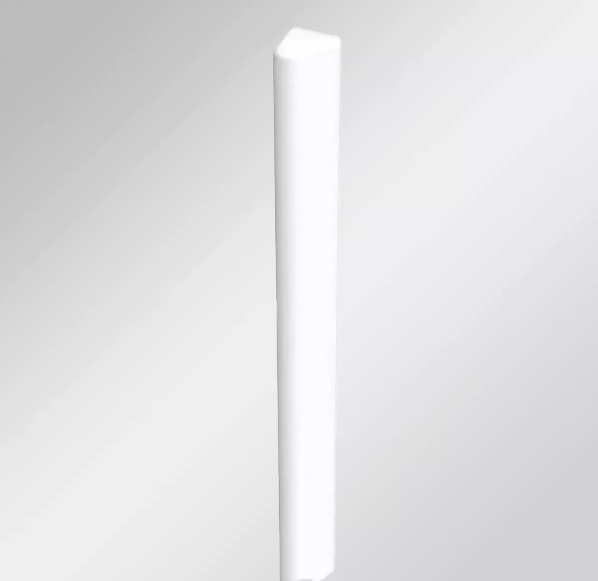 VARIO Kunststoff-Tragpfosten LP621, Dreieckform (Leitpfostenform) weiß, mit 1000 mm Profilkern, Länge 145 cm