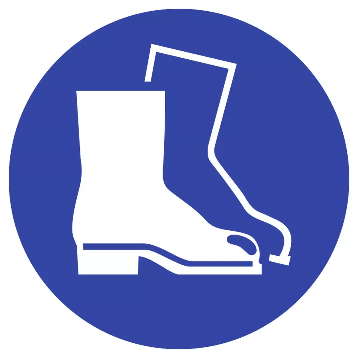 Fußschutz benutzen ISO 7010, Folie, Ø 100 mm