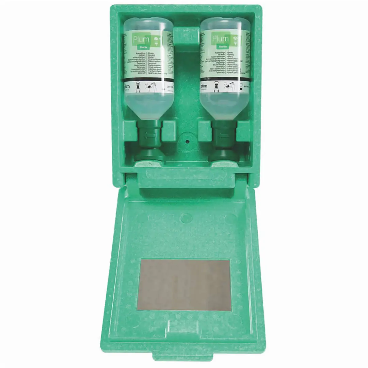 Augenspülstation Plum 2x500ml grün in Wandbox LEINA-WERKE 44023